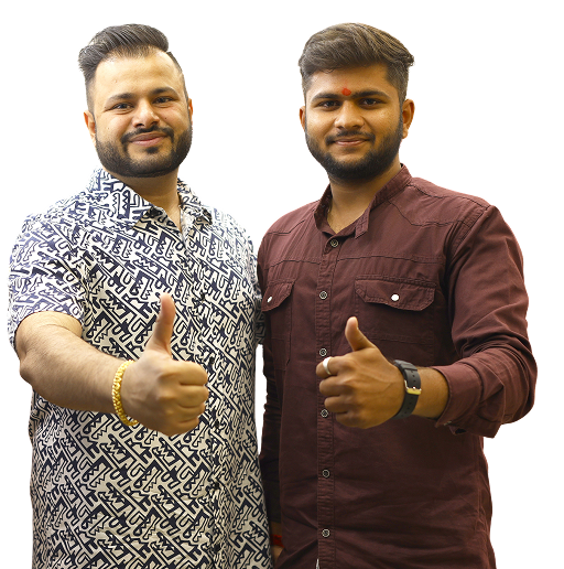 Amratpal Singh Sohal with a student giving thumbs up
